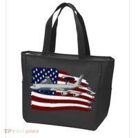 E3 Sentry Awacs Plane Us Flag Usa Tote Bag thumb 3