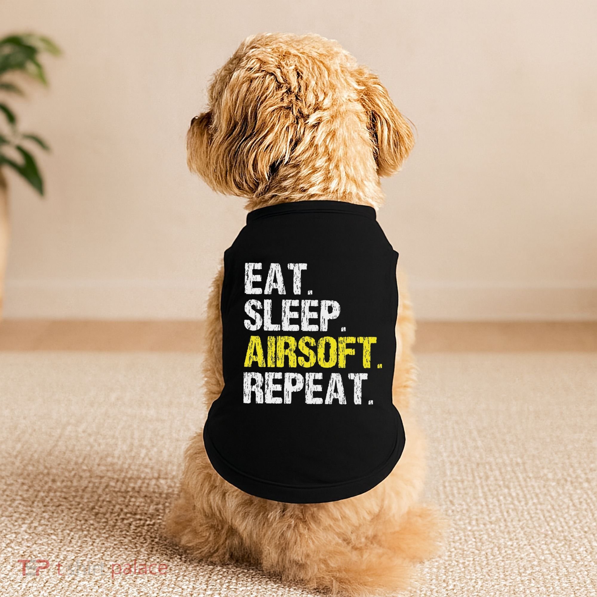 Eat Sleep Airsoft Repeat Air Soft Cool Doggie Tank