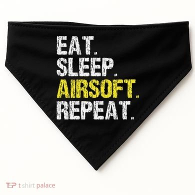 Eat Sleep Airsoft Repeat Air Soft Cool USA-Made Doggie Bandana