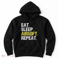 Eat Sleep Airsoft Repeat Air Soft Cool Hoodie thumb 0