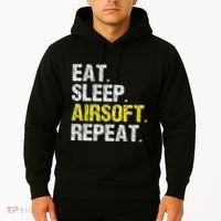 Eat Sleep Airsoft Repeat Air Soft Cool Hoodie thumb 2