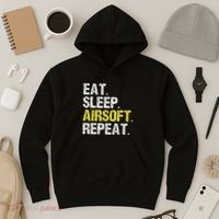 Eat Sleep Airsoft Repeat Air Soft Cool Hoodie thumb 3