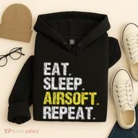Eat Sleep Airsoft Repeat Air Soft Cool Hoodie thumb 4