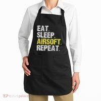 Eat Sleep Airsoft Repeat Air Soft Cool Apron thumb 2