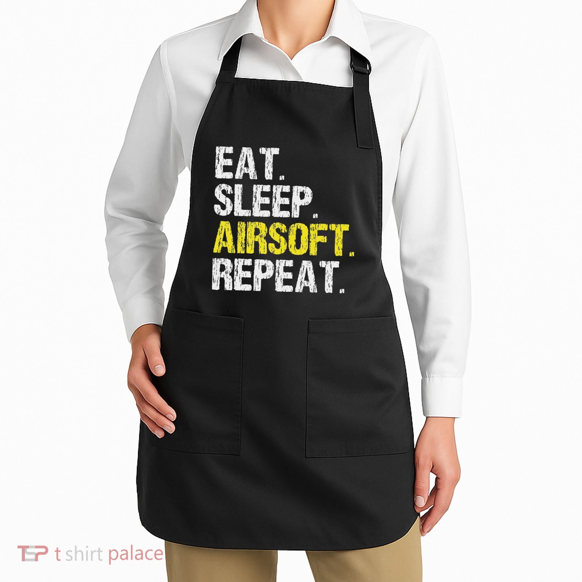 Eat Sleep Airsoft Repeat Air Soft Cool Apron