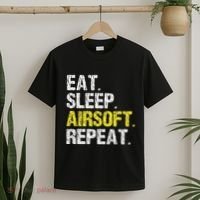 Eat Sleep Airsoft Repeat Air Soft Cool T-Shirt thumb 2