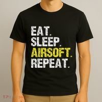 Eat Sleep Airsoft Repeat Air Soft Cool T-Shirt thumb 3