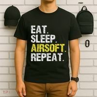 Eat Sleep Airsoft Repeat Air Soft Cool T-Shirt thumb 6