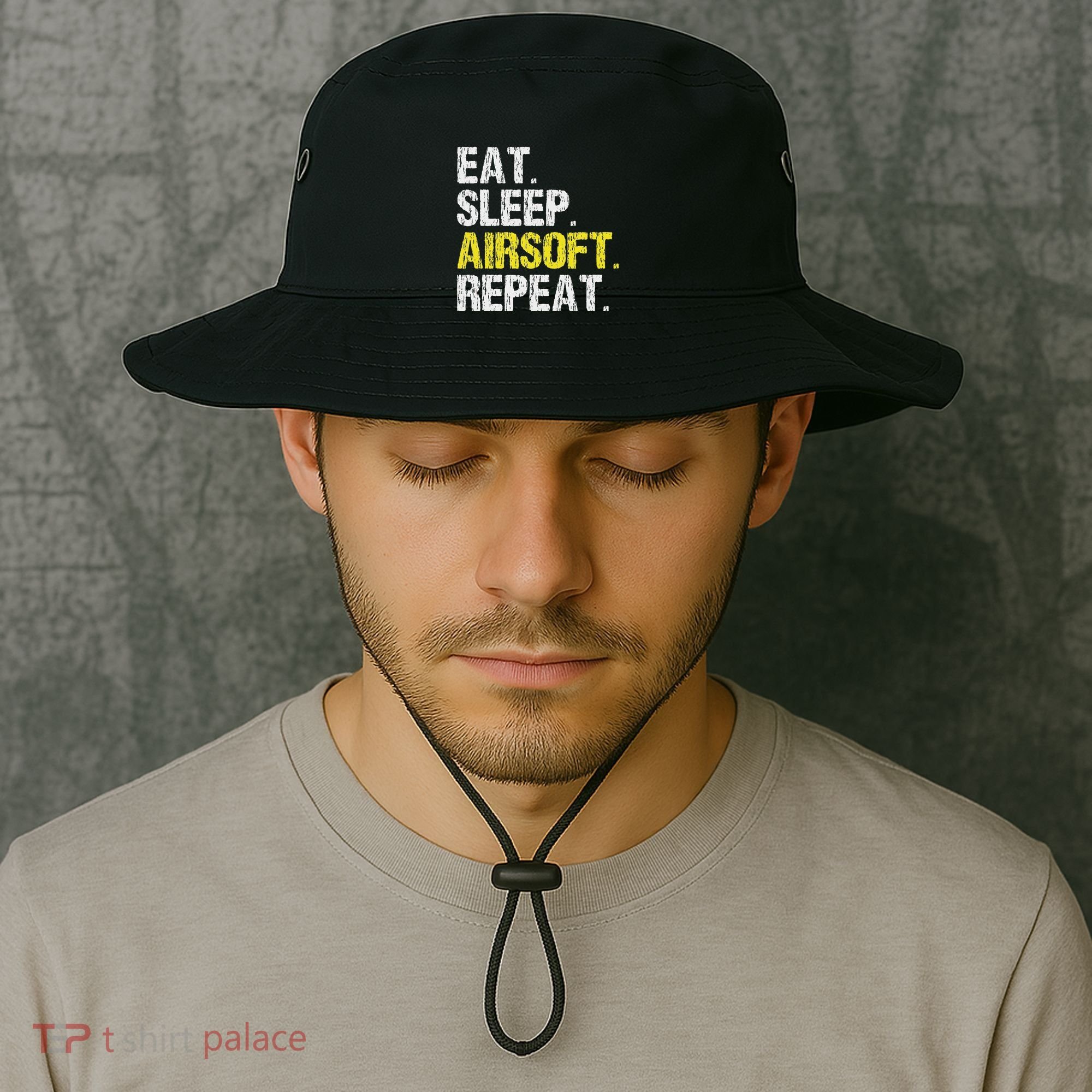 Eat Sleep Airsoft Repeat Air Soft Cool Bucket Hat