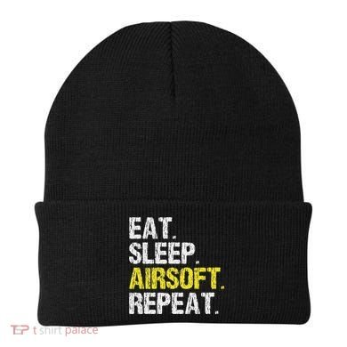 Eat Sleep Airsoft Repeat Air Soft Cool Beanie