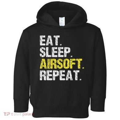 Eat Sleep Airsoft Repeat Air Soft Cool Toddler Hoodie