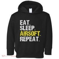 Eat Sleep Airsoft Repeat Air Soft Cool Toddler Hoodie thumb 0