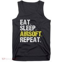 Eat Sleep Airsoft Repeat Air Soft Cool Tank Top thumb 0