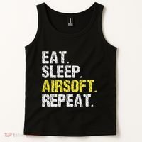 Eat Sleep Airsoft Repeat Air Soft Cool Tank Top thumb 2