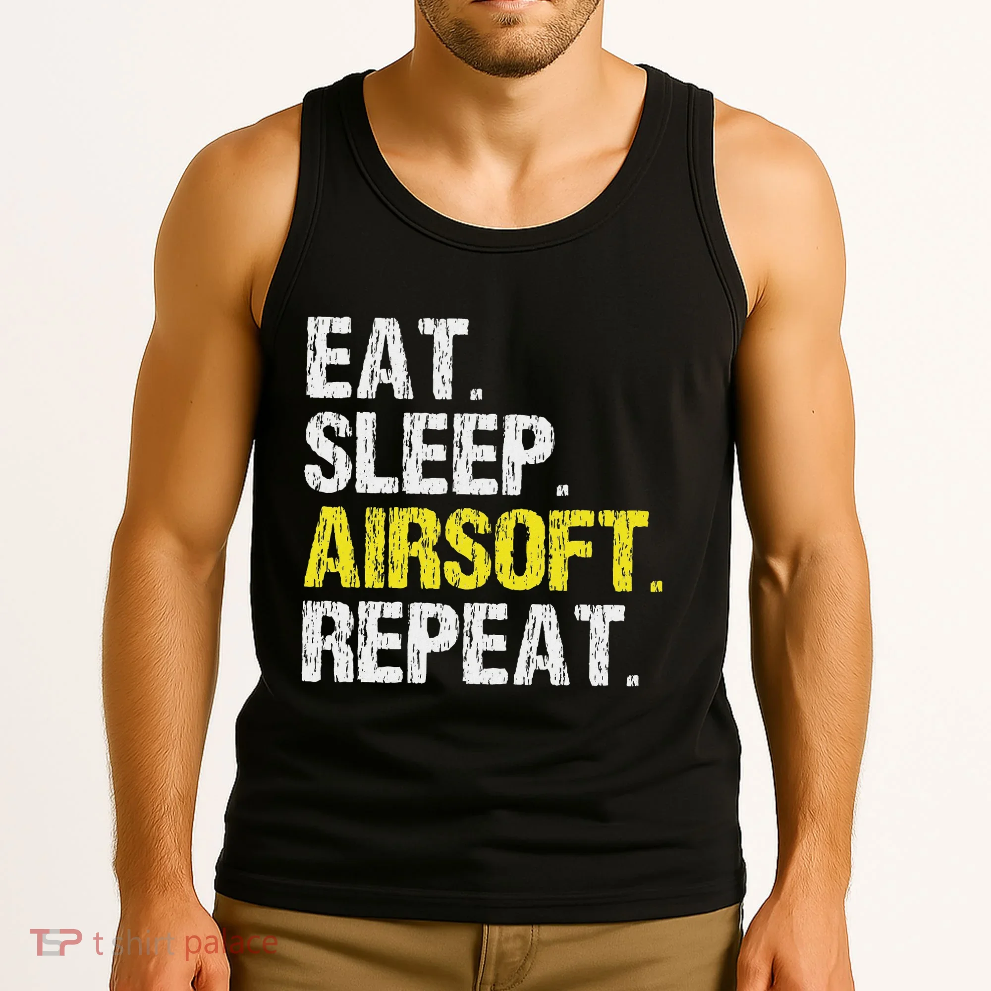 Eat Sleep Airsoft Repeat Air Soft Cool Tank Top