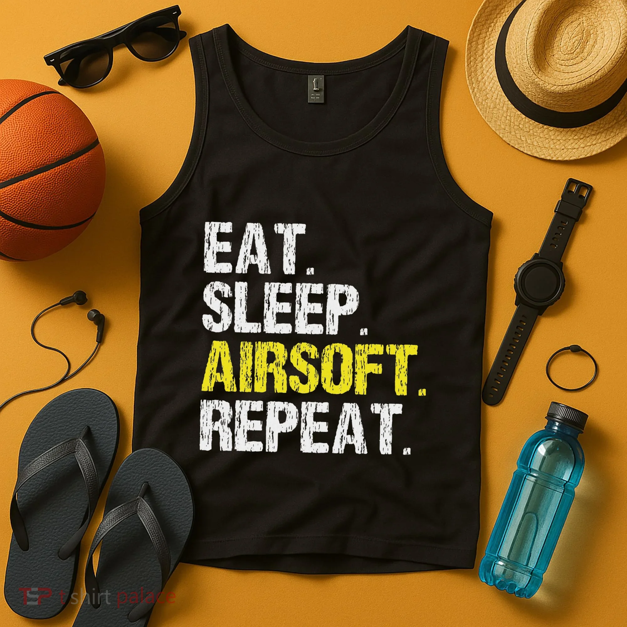 Eat Sleep Airsoft Repeat Air Soft Cool Tank Top