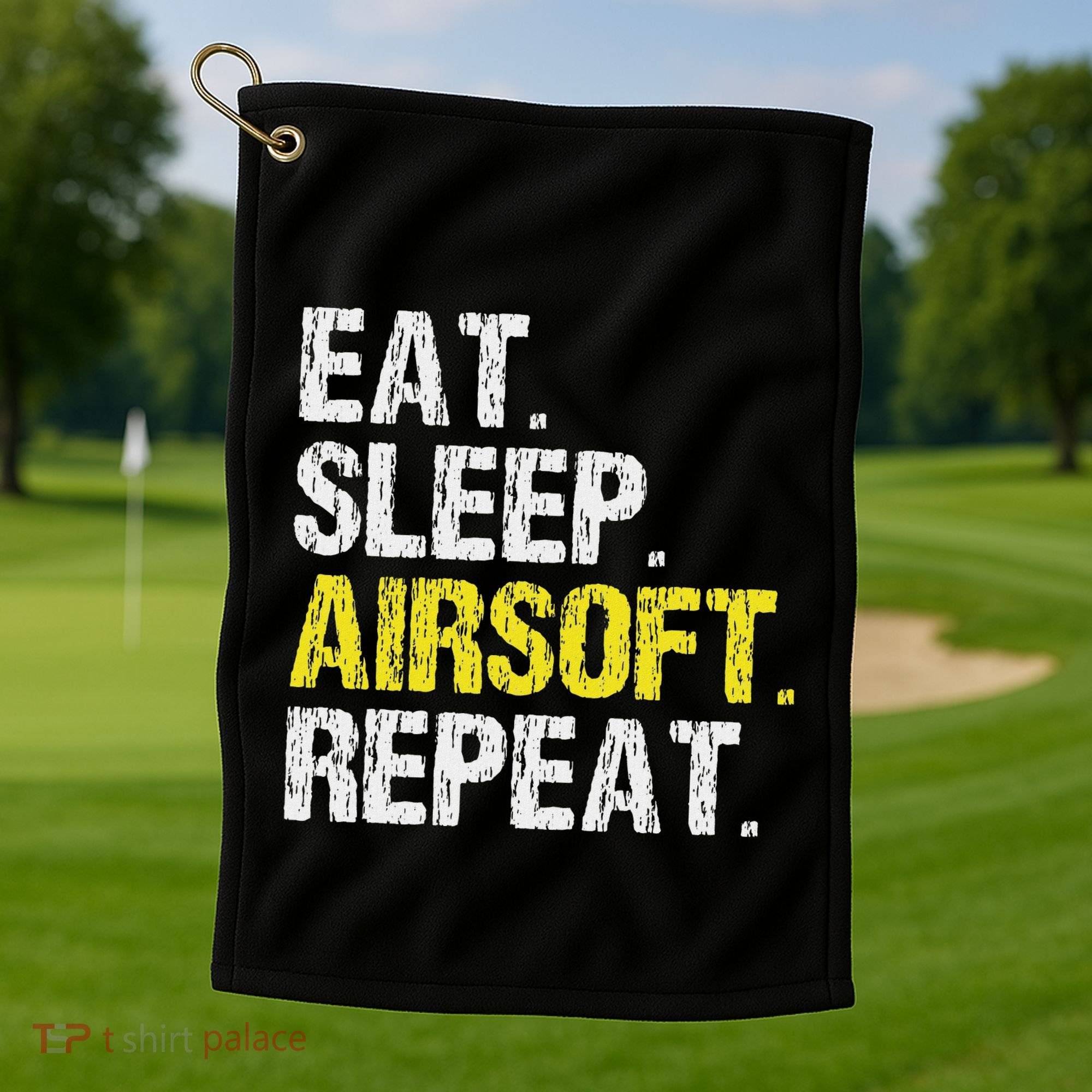 Eat Sleep Airsoft Repeat Air Soft Cool Golf Towel