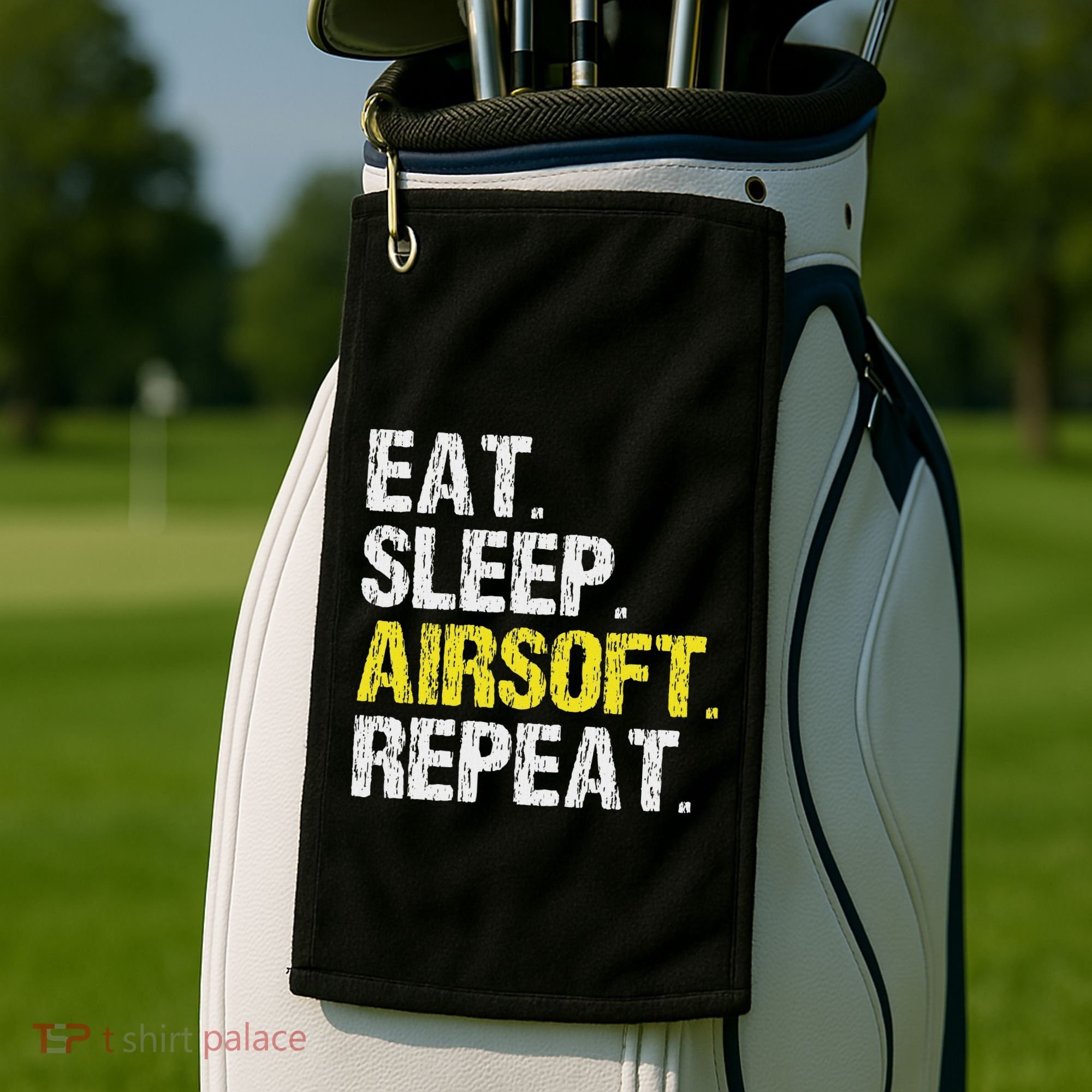 Eat Sleep Airsoft Repeat Air Soft Cool Golf Towel