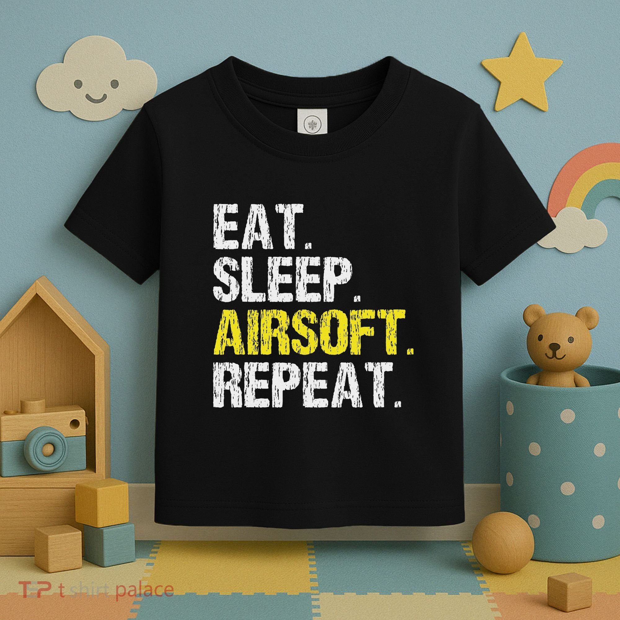 Eat Sleep Airsoft Repeat Air Soft Cool Toddler T-Shirt