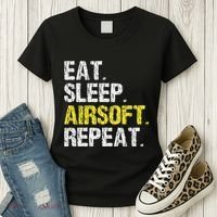 Eat Sleep Airsoft Repeat Air Soft Cool Women's T-Shirt thumb 3
