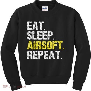 Eat Sleep Airsoft Repeat Air Soft Cool Kids Sweatshirt