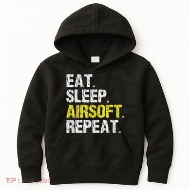 Eat Sleep Airsoft Repeat Air Soft Cool Kids Hoodie