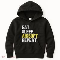 Eat Sleep Airsoft Repeat Air Soft Cool Kids Hoodie thumb 0