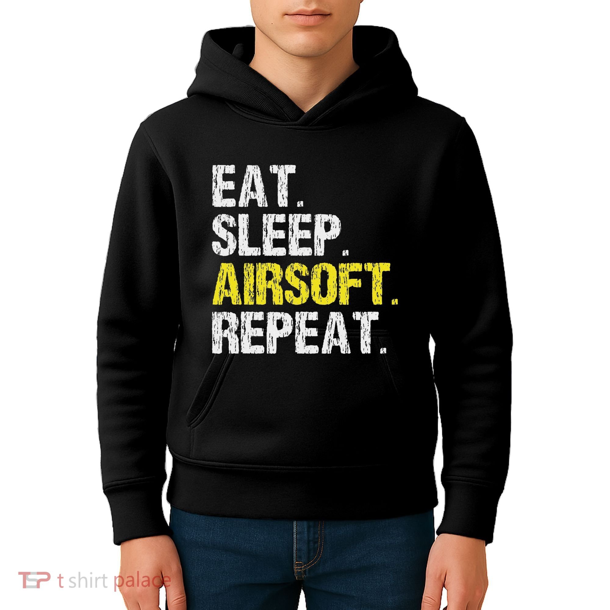 Eat Sleep Airsoft Repeat Air Soft Cool Kids Hoodie