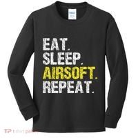 Eat Sleep Airsoft Repeat Air Soft Cool Kids Long Sleeve Shirt thumb 0