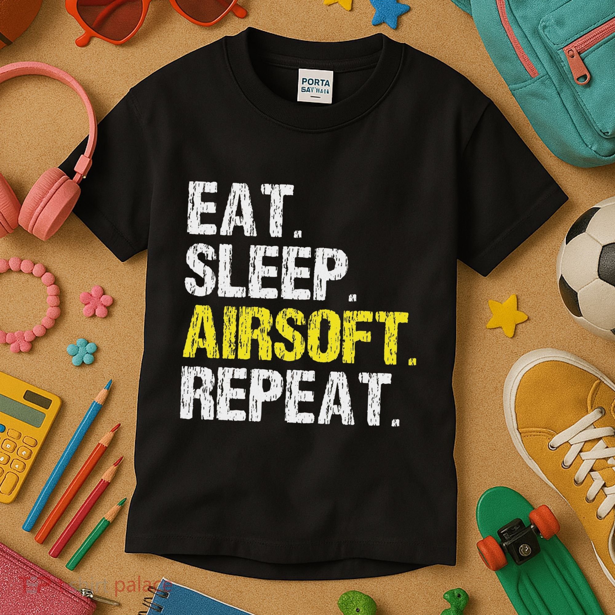 Eat Sleep Airsoft Repeat Air Soft Cool Kids T-Shirt
