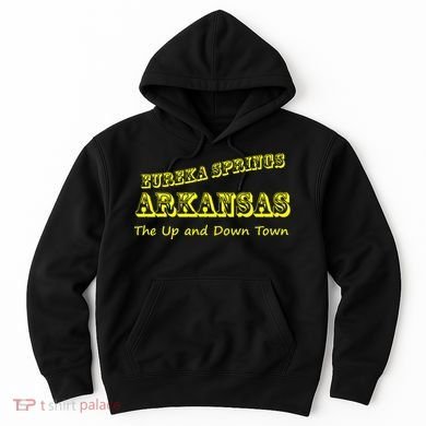 Eureka Springs Arkansas Up And Down Town Souvenir Hoodie