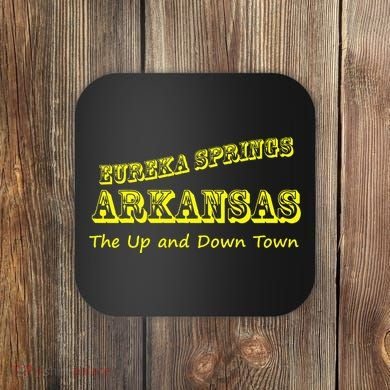 Eureka Springs Arkansas Up And Down Town Souvenir Coaster