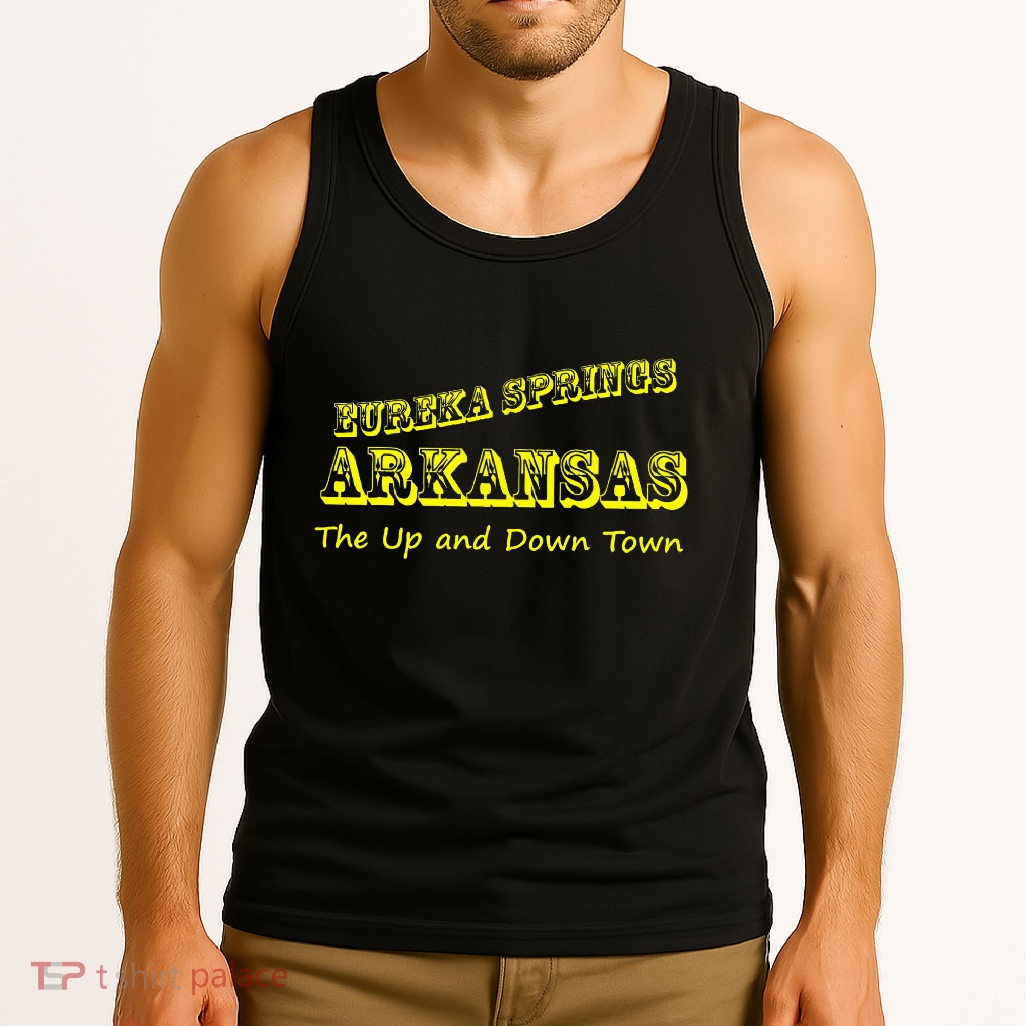 Eureka Springs Arkansas Up And Down Town Souvenir Tank Top