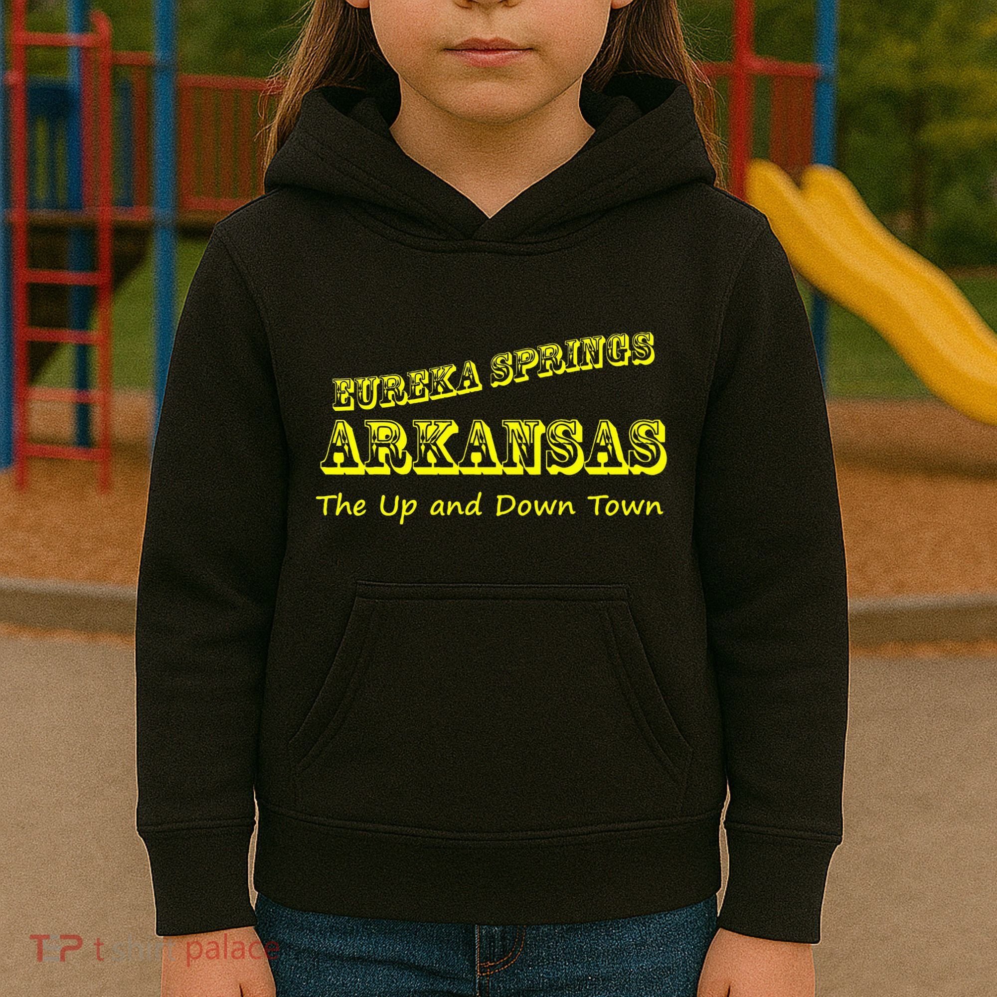 Eureka Springs Arkansas Up And Down Town Souvenir Kids Hoodie