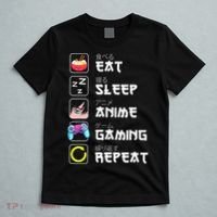Eat Sleep Anime Gaming Repeat Japan Kawaii Manga Anime Gifts T-Shirt thumb 5