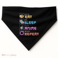 Eat Sleep Anime Repeat Anime Manga USA-Made Doggie Bandana thumb 0