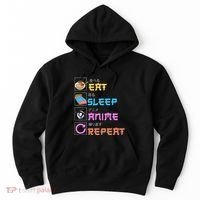 Eat Sleep Anime Repeat Anime Manga Hoodie thumb 0