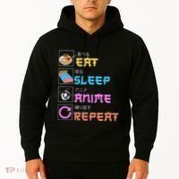 Eat Sleep Anime Repeat Anime Manga Hoodie thumb 2