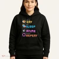 Eat Sleep Anime Repeat Anime Manga Hoodie thumb 5