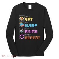 Eat Sleep Anime Repeat Anime Manga Long Sleeve Shirt thumb 0