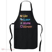 Eat Sleep Anime Repeat Anime Manga Apron thumb 0