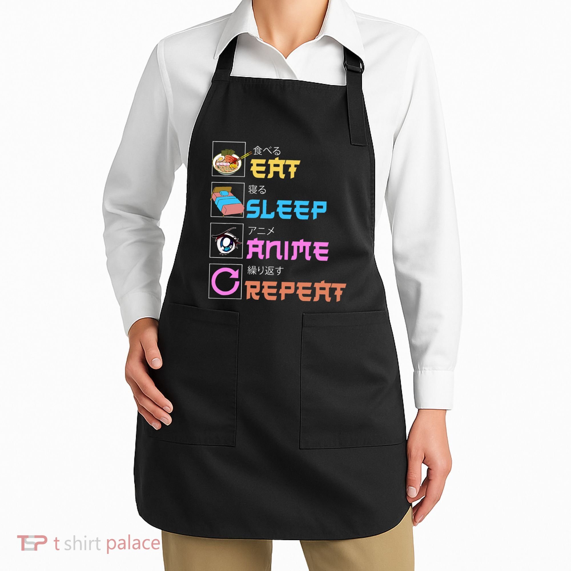 Eat Sleep Anime Repeat Anime Manga Apron
