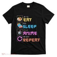 Eat Sleep Anime Repeat Anime Manga T-Shirt thumb 0