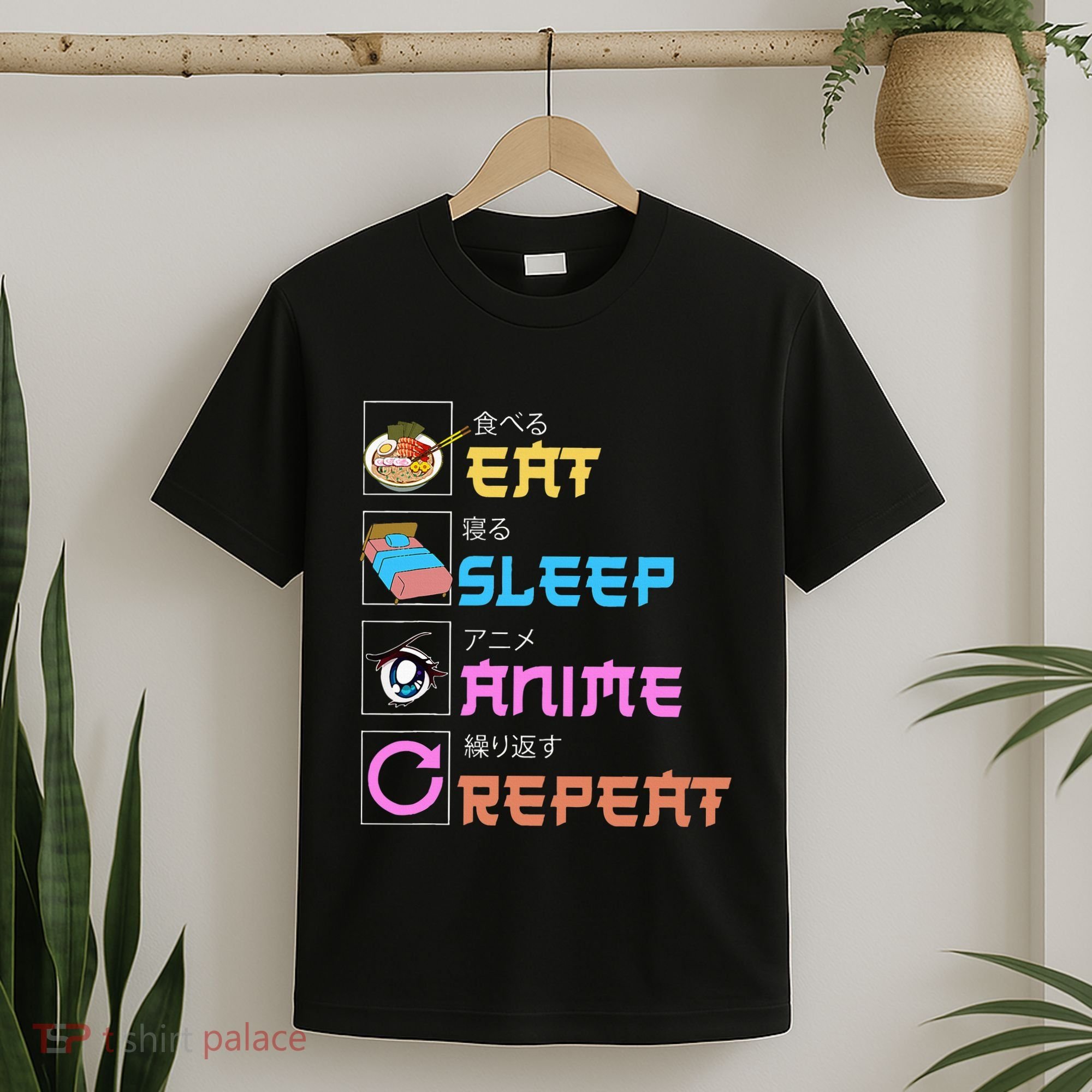 Eat Sleep Anime Repeat Anime Manga T-Shirt