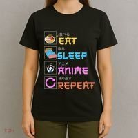 Eat Sleep Anime Repeat Anime Manga T-Shirt thumb 4