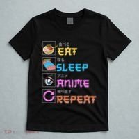 Eat Sleep Anime Repeat Anime Manga T-Shirt thumb 5