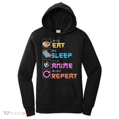 Eat Sleep Anime Repeat Anime Manga Women's Hoodie