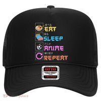 Eat Sleep Anime Repeat Anime Manga Hat thumb 0