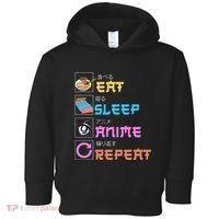 Eat Sleep Anime Repeat Anime Manga Toddler Hoodie thumb 0