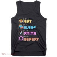 Eat Sleep Anime Repeat Anime Manga Tank Top thumb 0